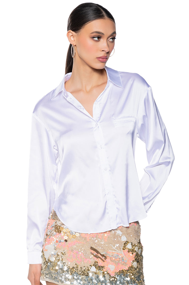 SILKY SMOOTH BUTTON DOWN BLOUSE