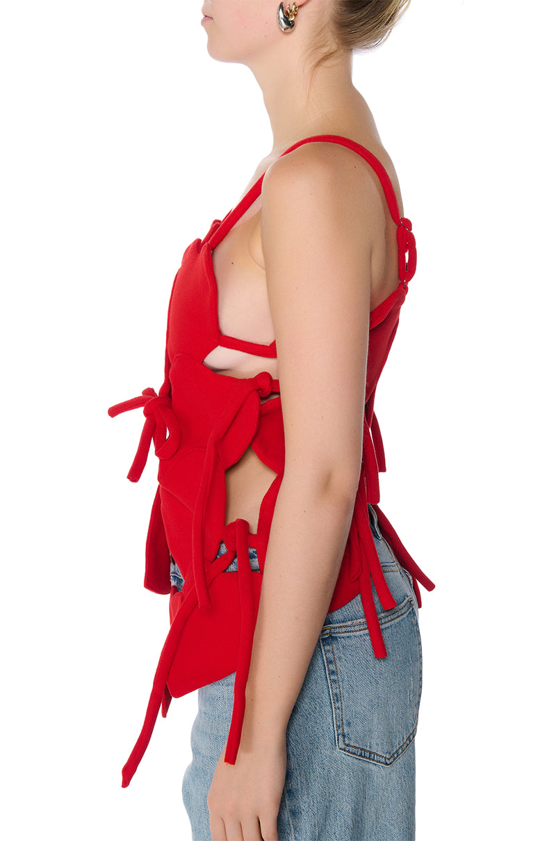 VALENTINE BAE SLEEVELESS HEART TOP