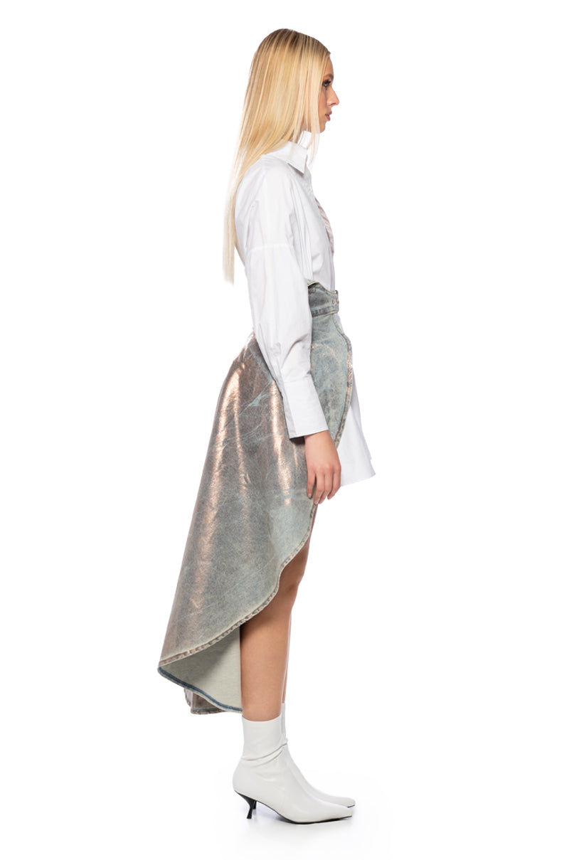 TALK TO ME NICE METALLIC SKIRT BELT