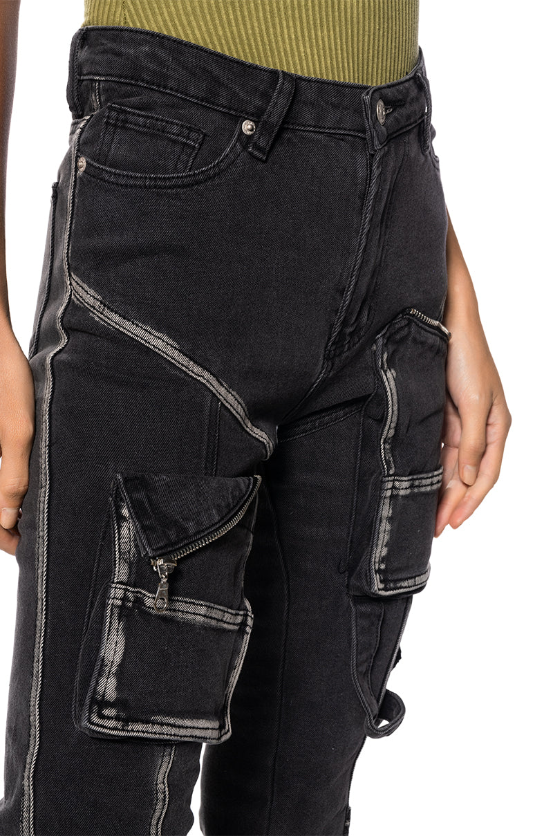 GEAR UP SKINNY CARGO JEANS