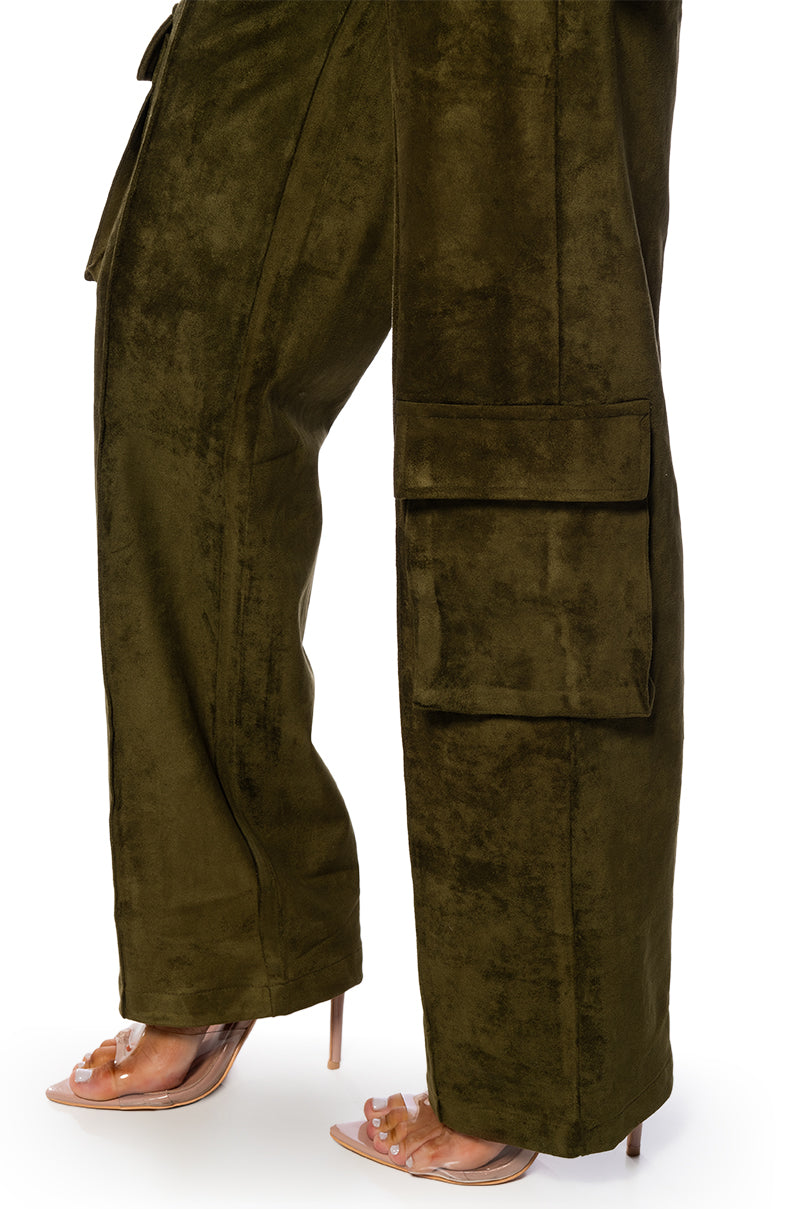 SMITH AND MILLS ENGAGED FAUX SUEDE PANT