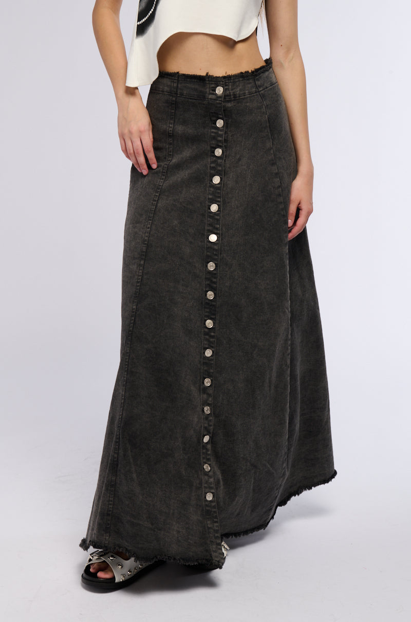 COME TO ME DENIM MAXI SKIRT