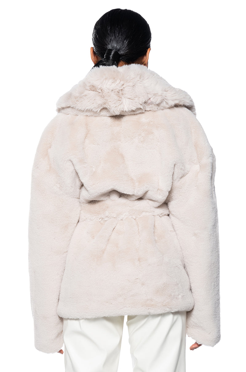 HUG TIGHT FAUX FUR JACKET