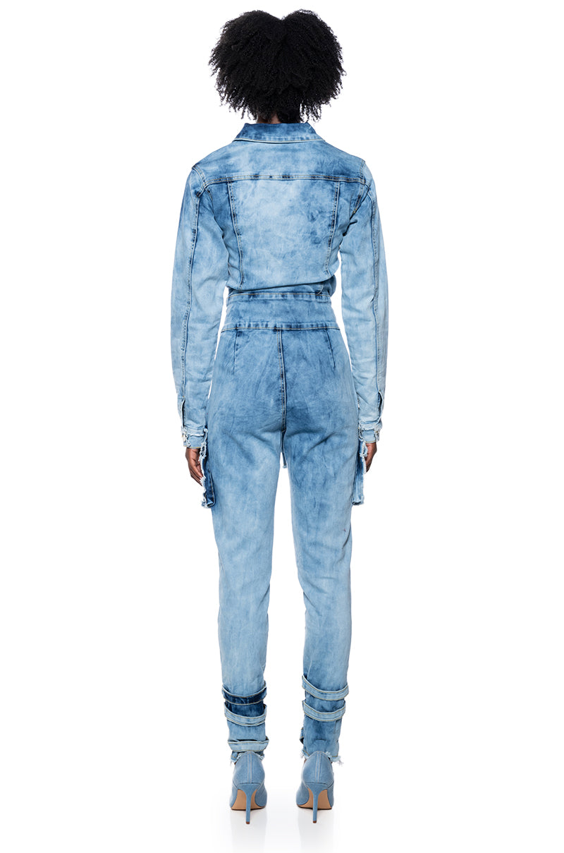 STARTING NEW DENIM JUMPSUIT