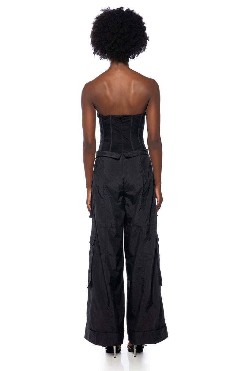 RILEY CORSET CARGO JUMPSUIT