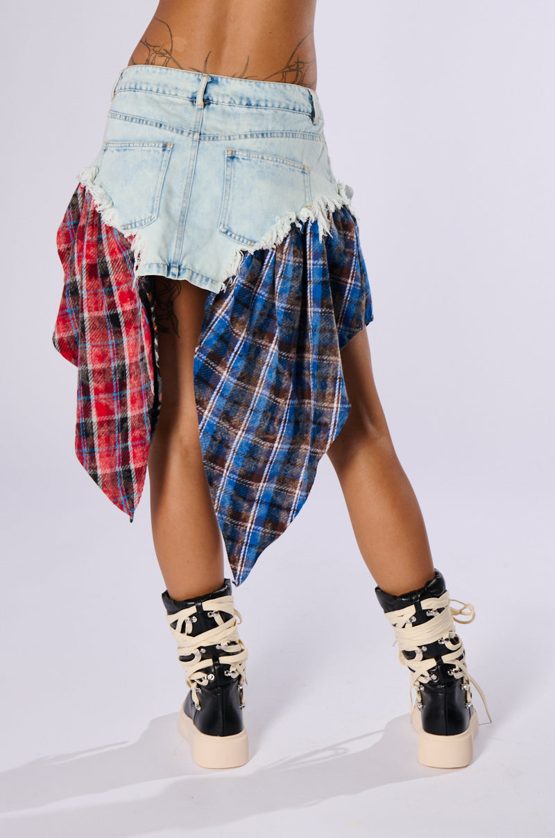 THINK ABOUT IT DENIM SKIRT