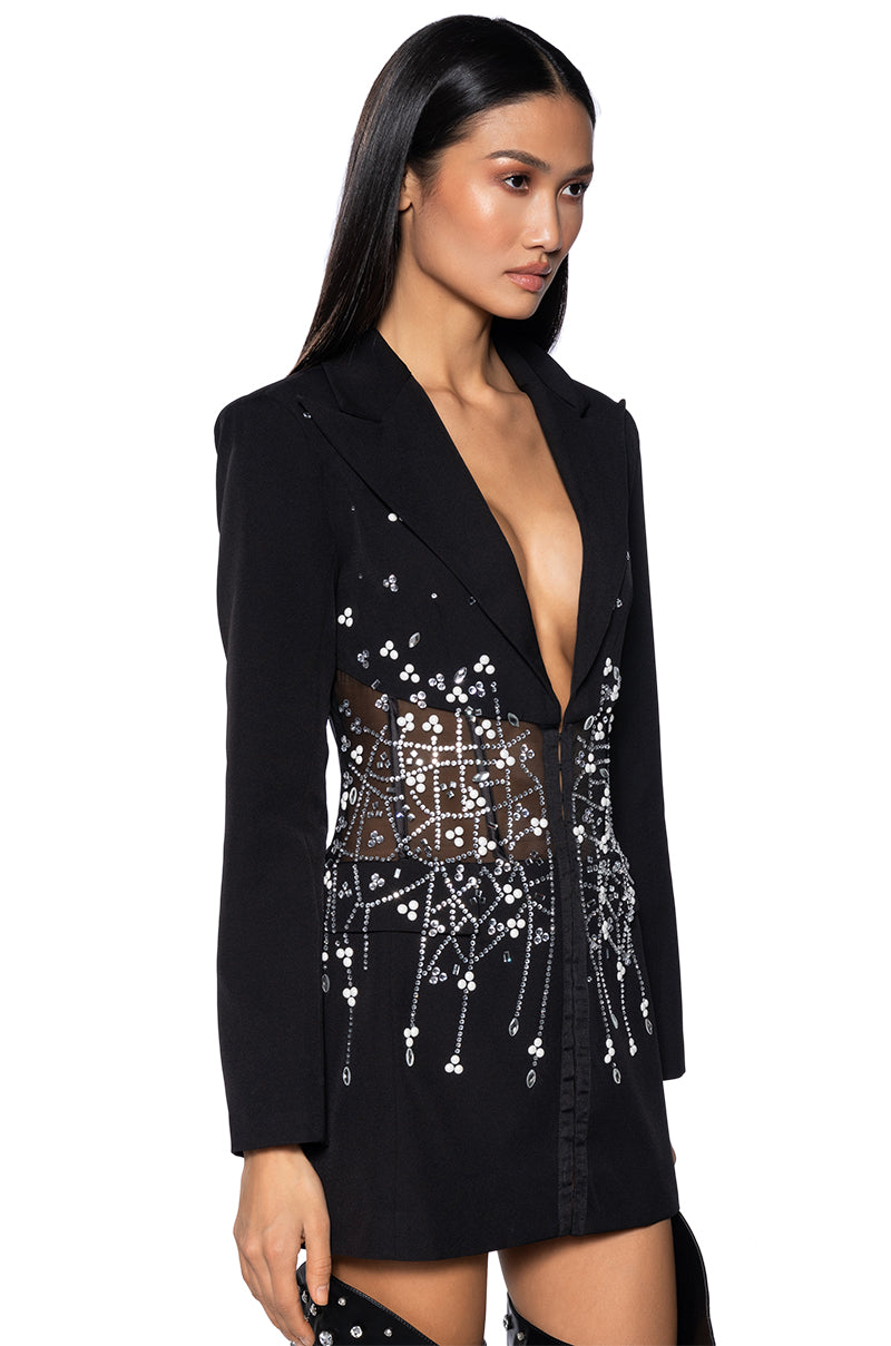 GLITZ AND GLAM CORSET BLAZER