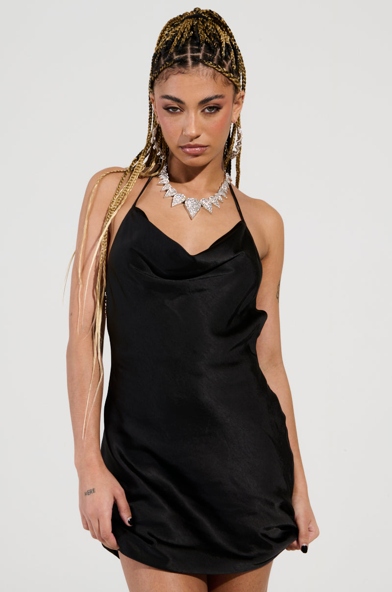 CANT REACH ME SLINKY MINI DRESS