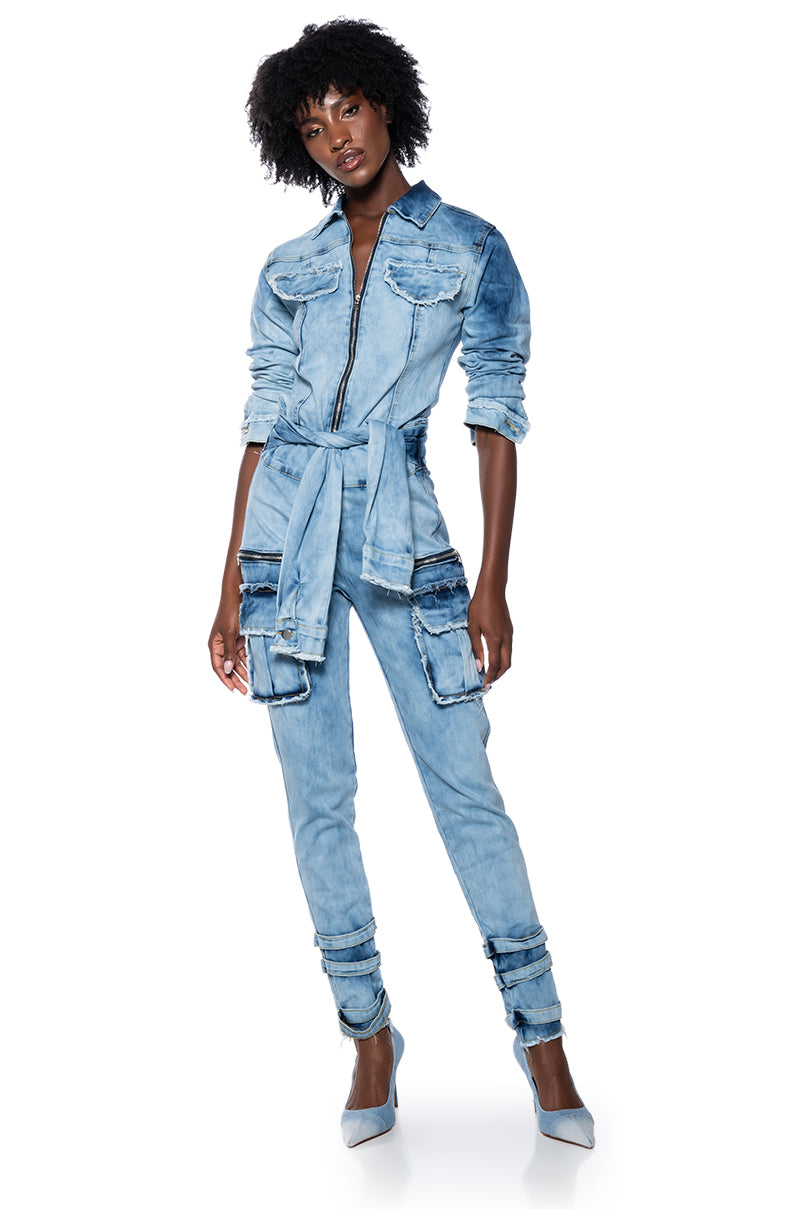 STARTING NEW DENIM JUMPSUIT