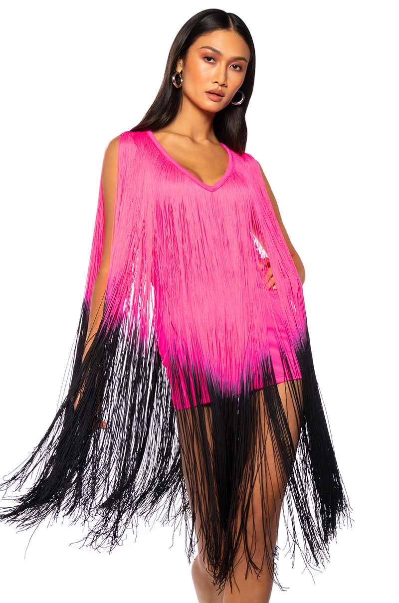 FLAPPER FRINGE MINI DRESS