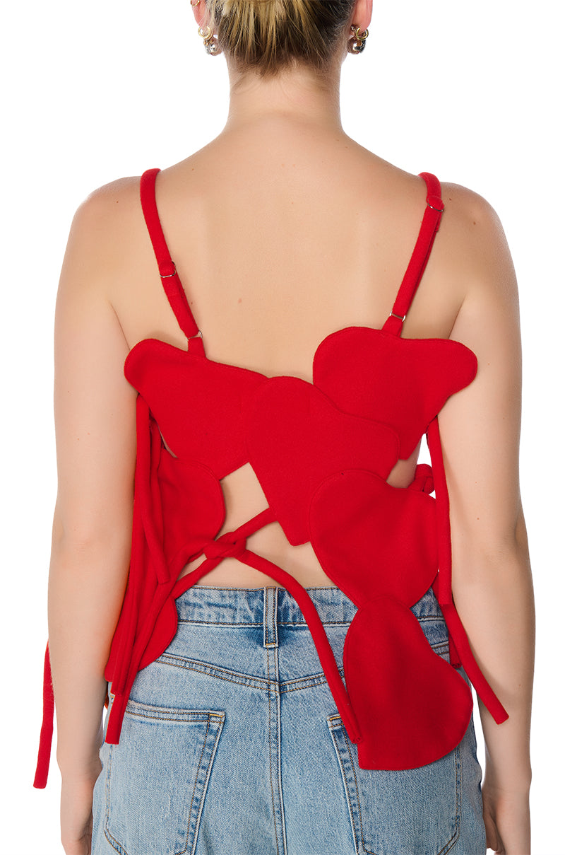 VALENTINE BAE SLEEVELESS HEART TOP