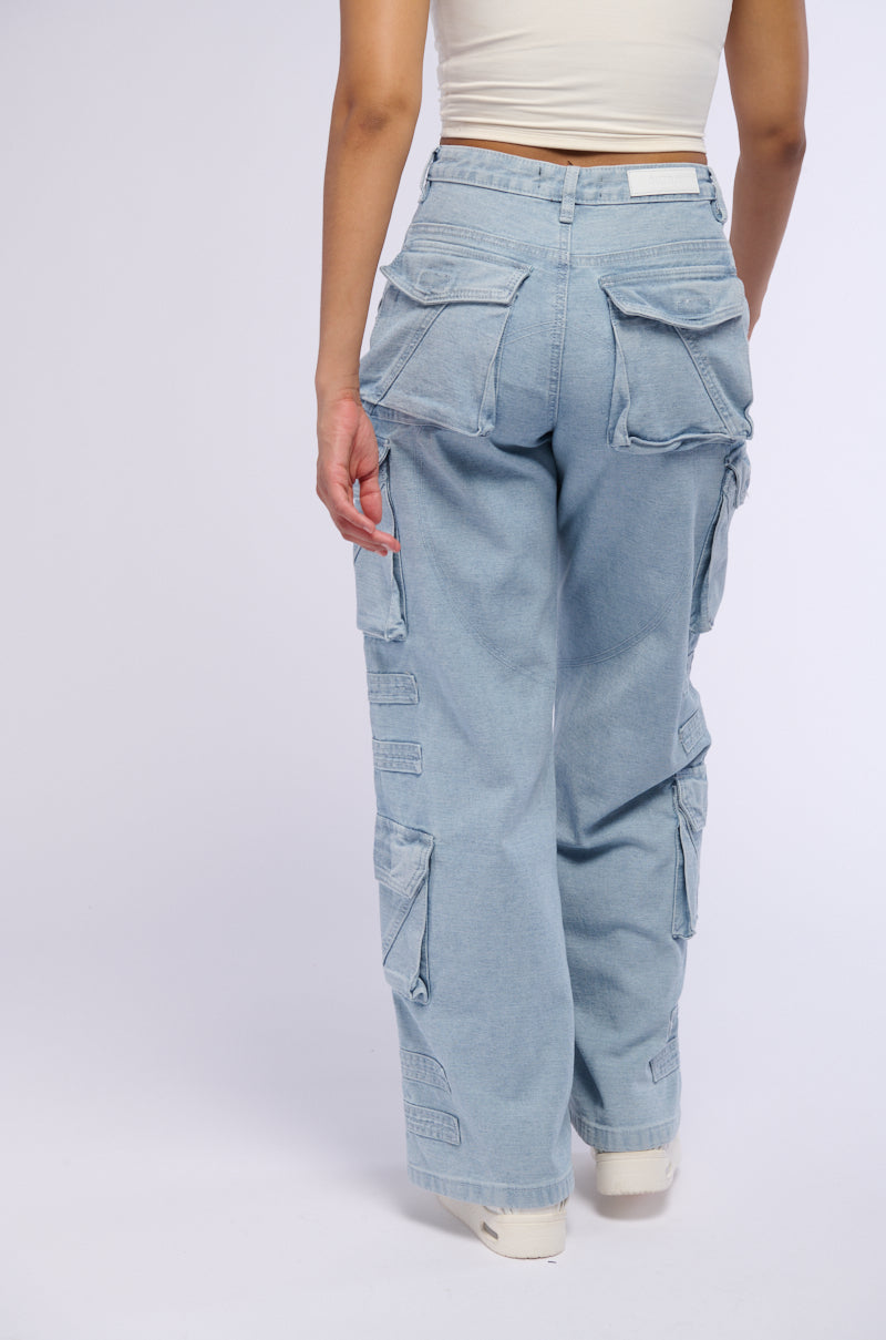 ELEVATION WIDE LEG CARGO JEANS