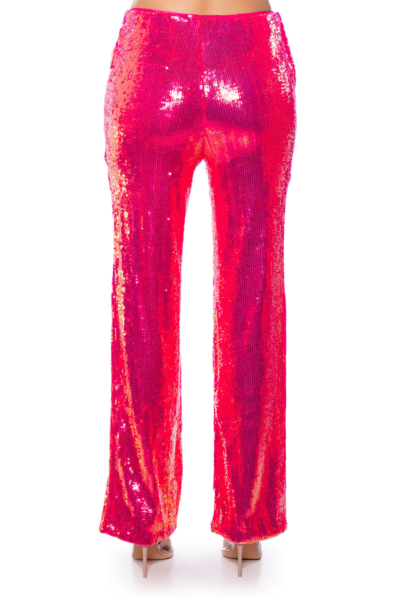 IRRESISTABLE GIRL SEQUIN WIDE LEG PANT