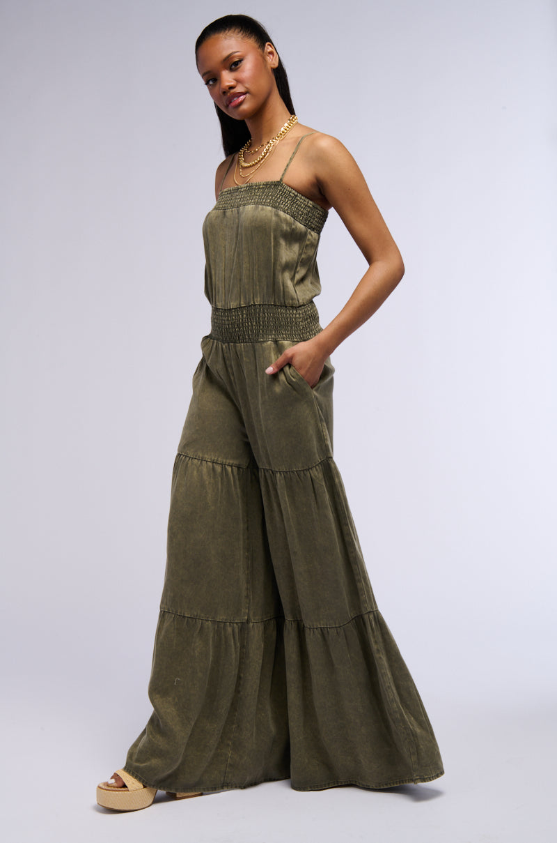 AMIRI WASHED WIDE LEG JUMPSUIT