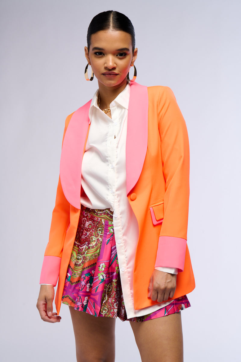 SUNSETS IN MIAMI NEON FITTED BLAZER