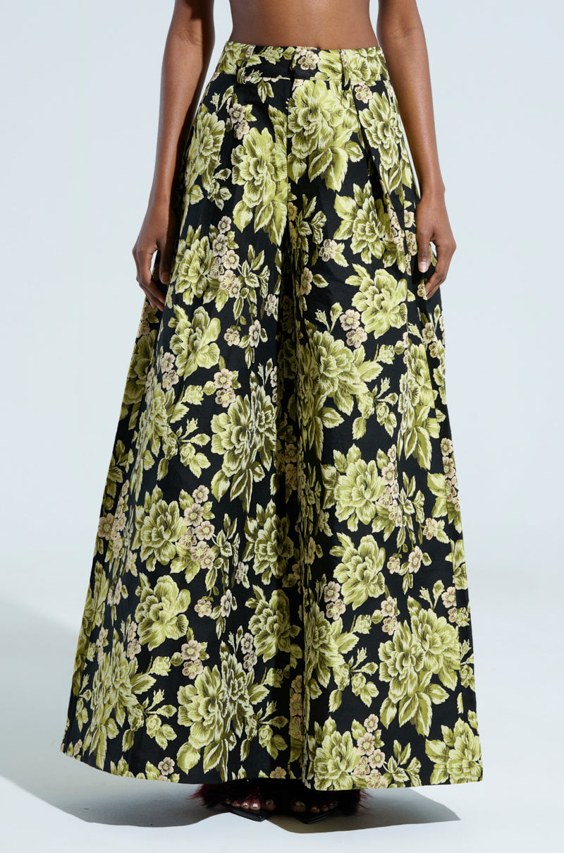 BUY MYSELF FLOWERS BROCADE TROUSER