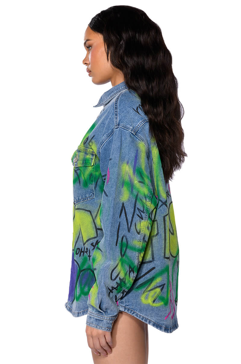 HEAVY HITTER OVERSIZED DENIM JACKET