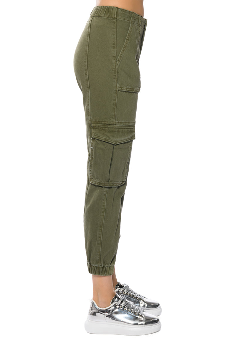 SIENNA STRETCH WAIST CARGO JOGGER