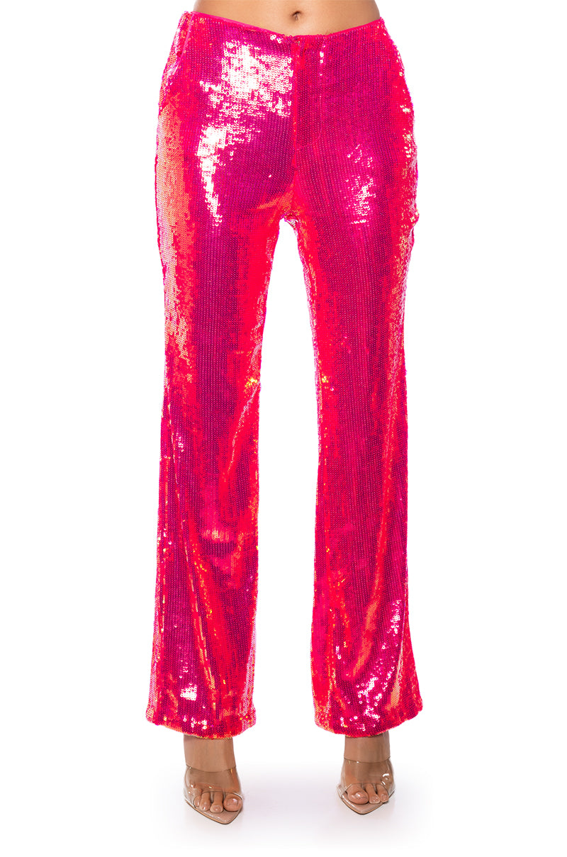 IRRESISTABLE GIRL SEQUIN WIDE LEG PANT