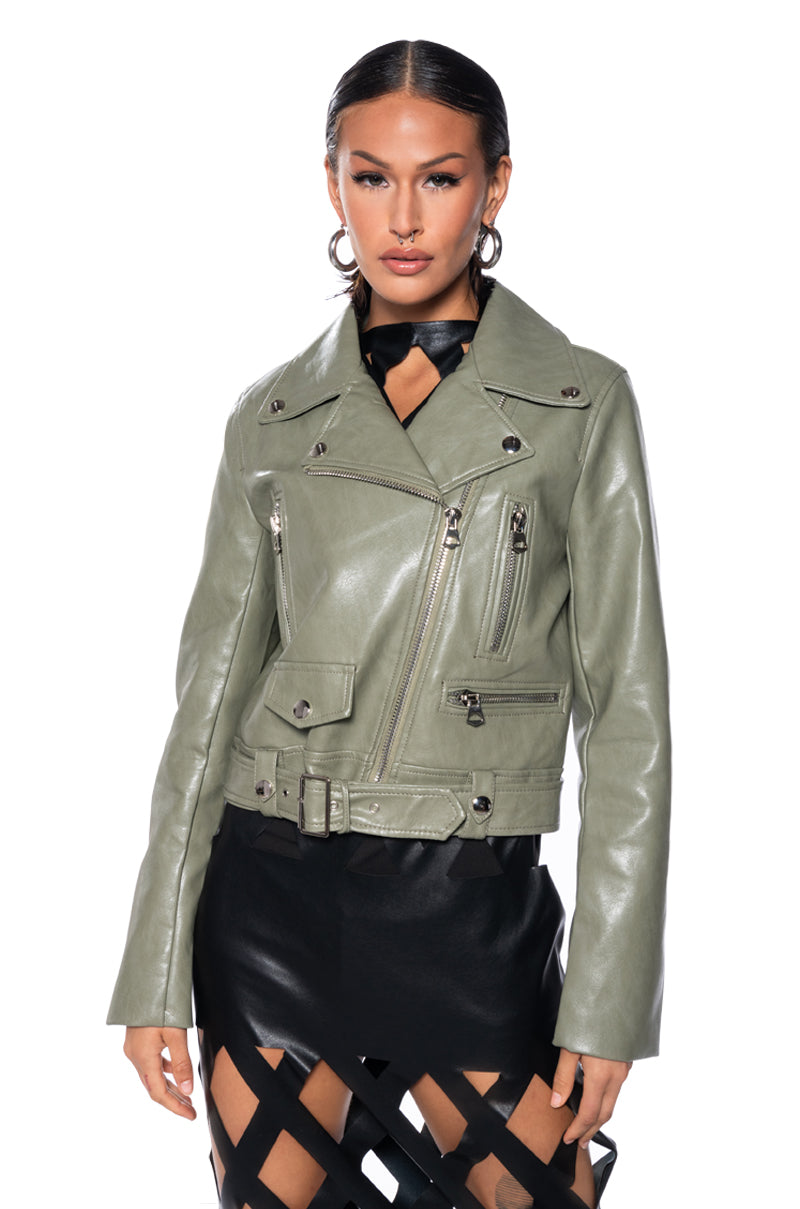 AZALEA WANG FORWARD SPRING MOTO JACKET