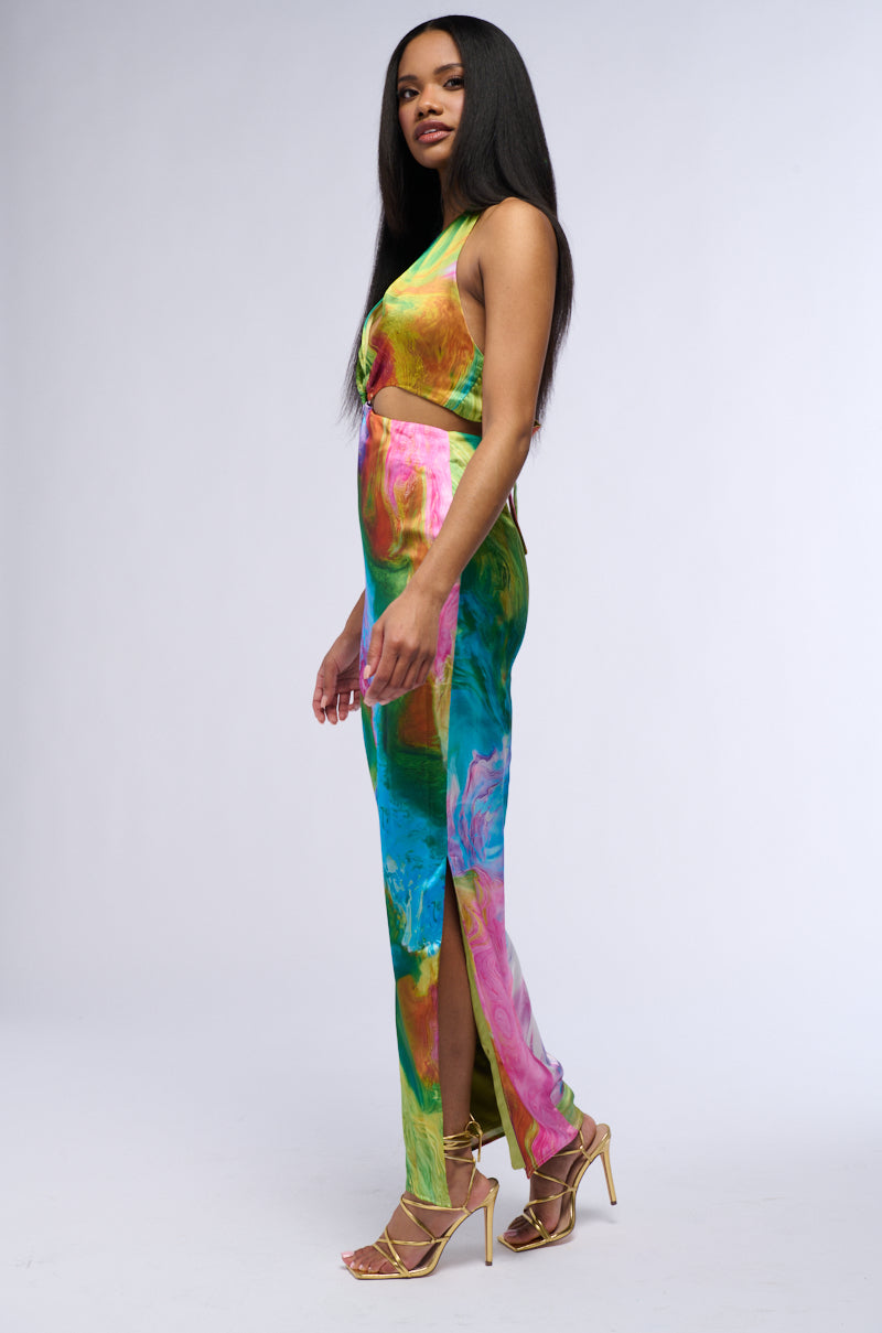 FREE SPIRIT SATIN MAXI DRESS