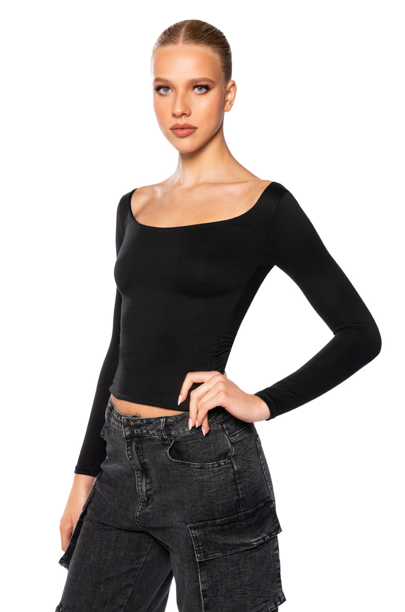 KAYA DOUBLE LAYER LONG SLEEVE TOP