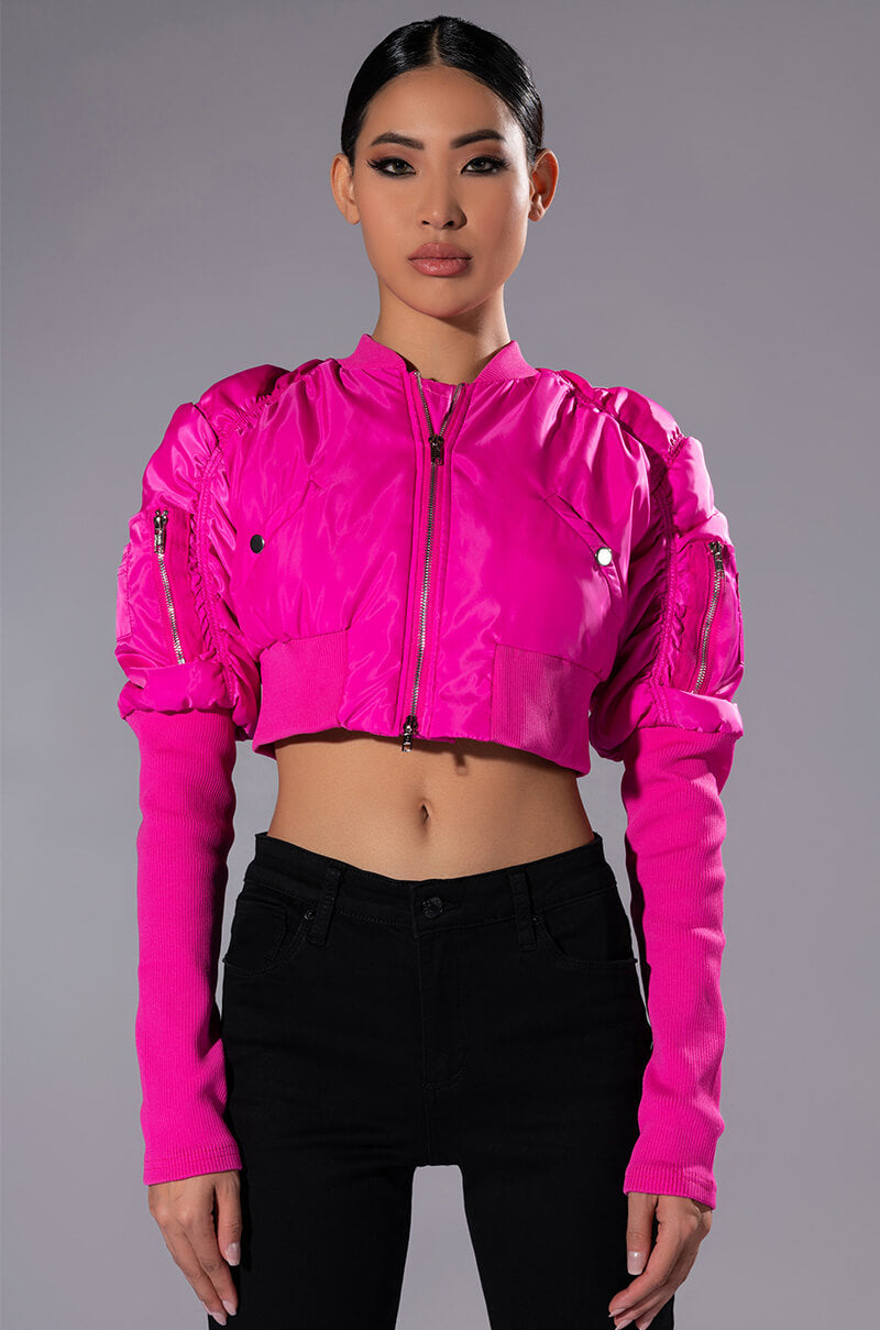 BABBS SKINNY ARM BOMBER JACKET