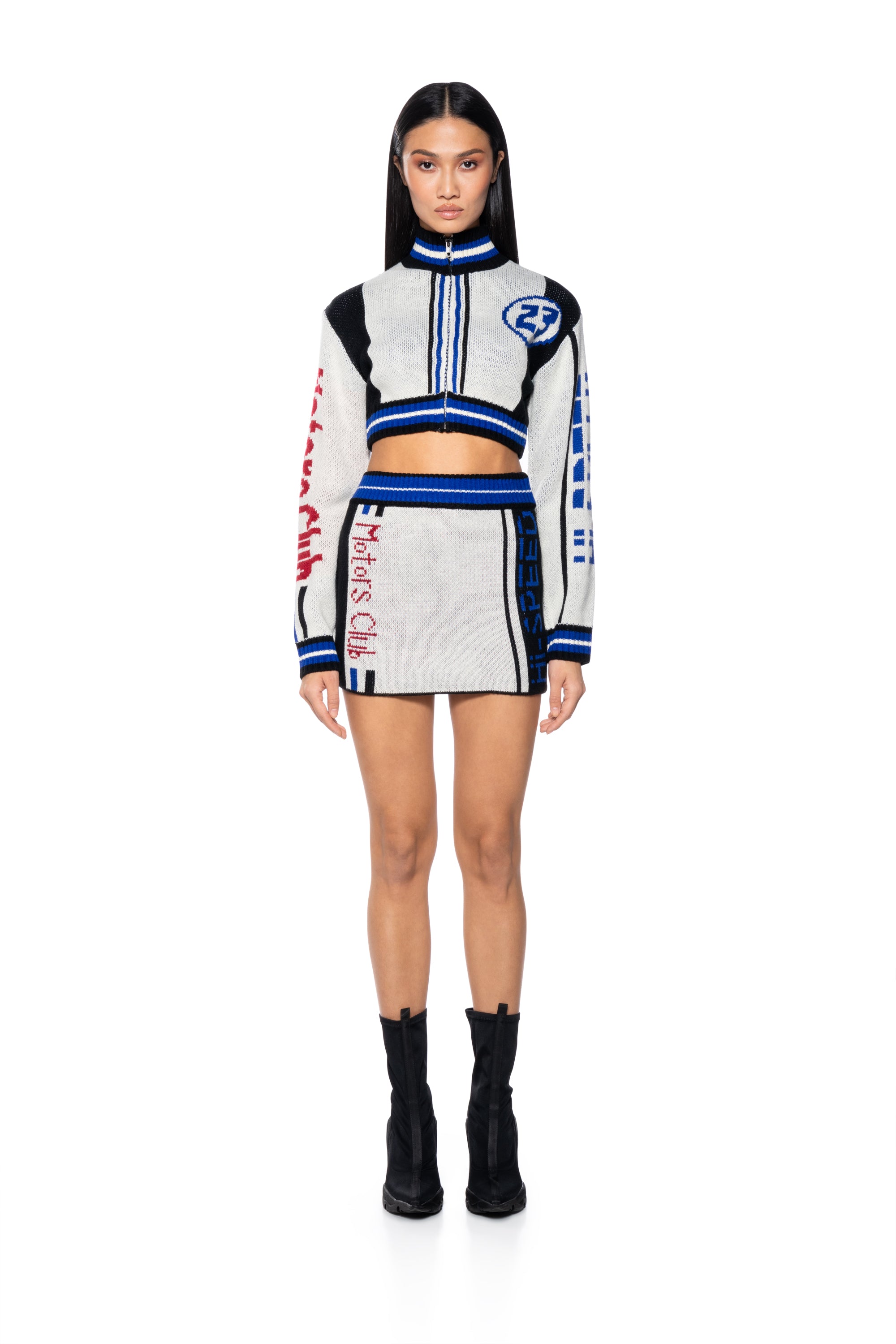 MOTOR CLUB KNIT MINI SKIRT