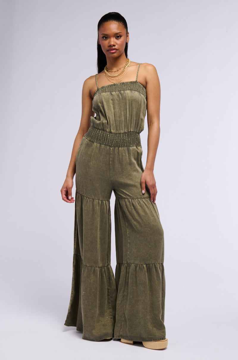 AMIRI WASHED WIDE LEG JUMPSUIT