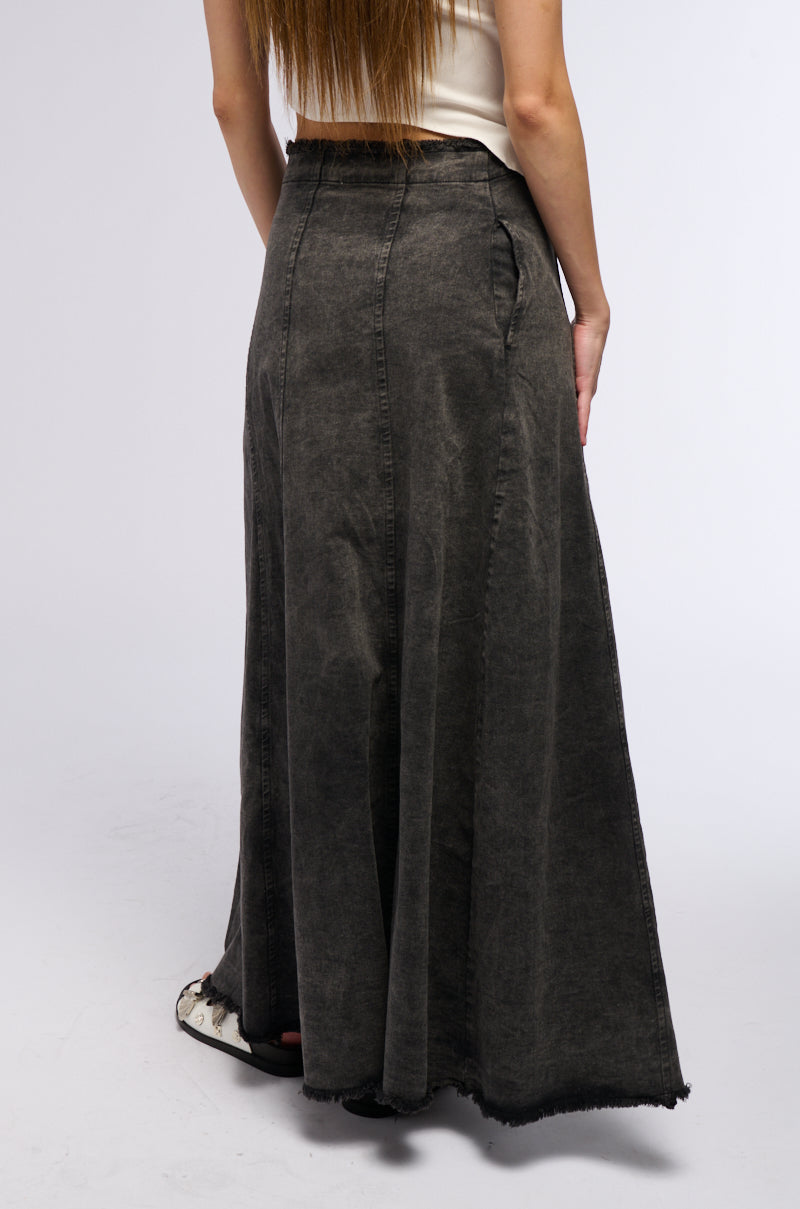 COME TO ME DENIM MAXI SKIRT