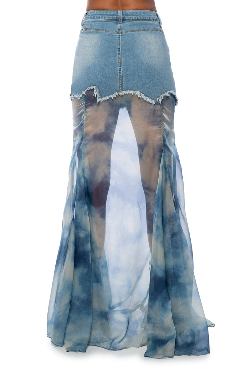 HEAD IN THE CLOUDS MAXI SKIRT