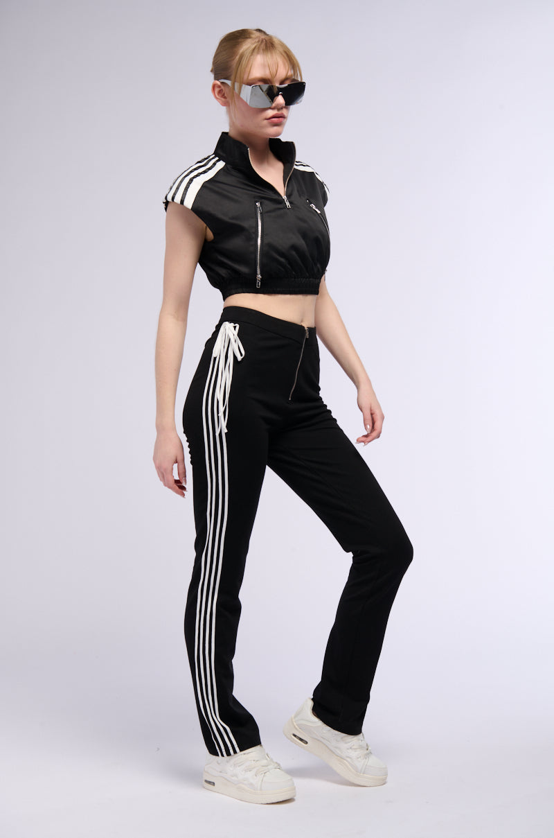 MALIA SIDE STRIPE STRAIGHT LEG PANT