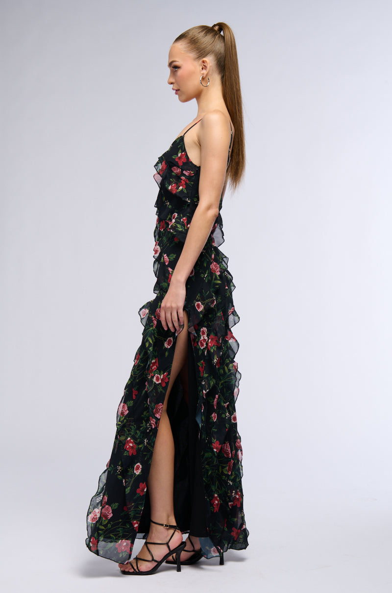 ALWAYS THE BRIDESMAID PRINTED MAXI DRESS