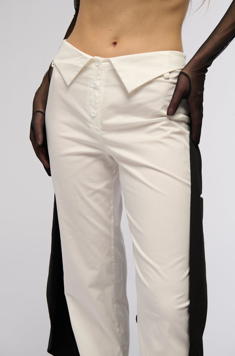 BOWIE COLORBLOCKED STRAIGHT LEG TROUSER