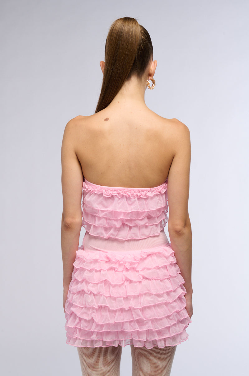 COQUETTE BABY RUFFLED MINI DRESS