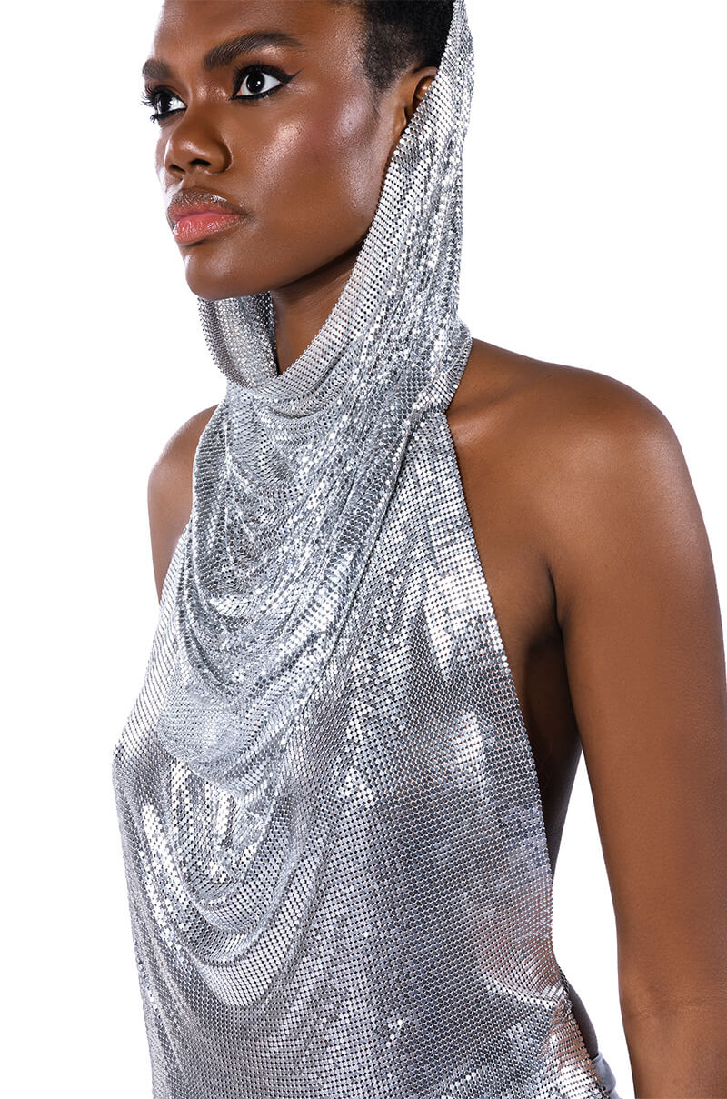 IN MY MIND HOODED CHAINMAIL TOP