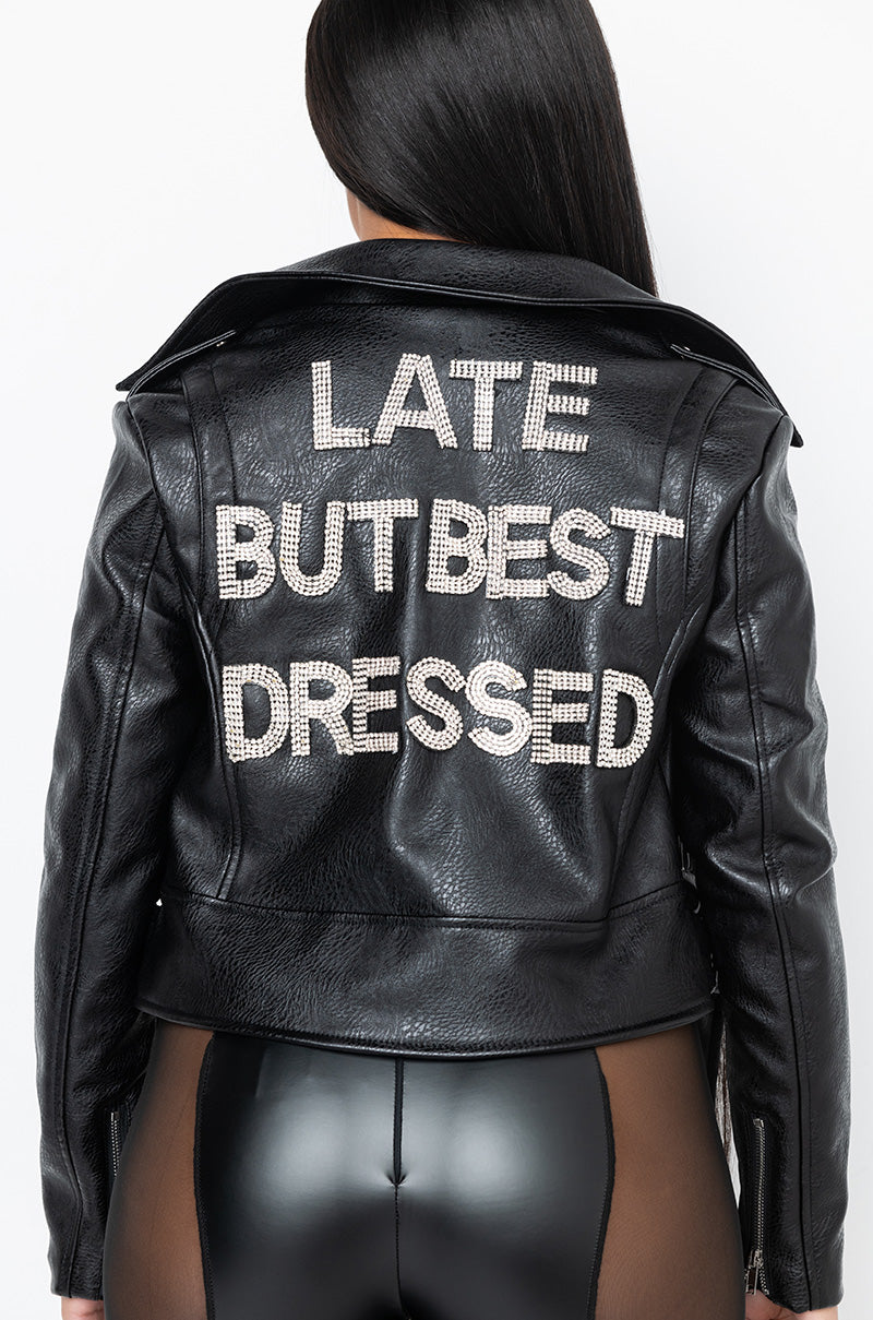 BEST DRESSED BLING MOTO JACKET