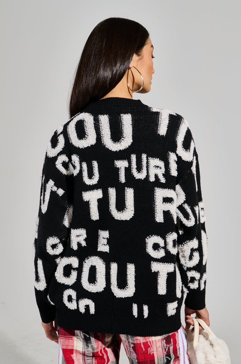 FOREVER COUTURE LONG SLEEVE KNIT SWEATER