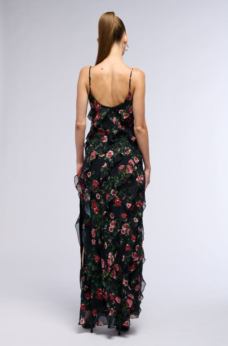 ALWAYS THE BRIDESMAID PRINTED MAXI DRESS