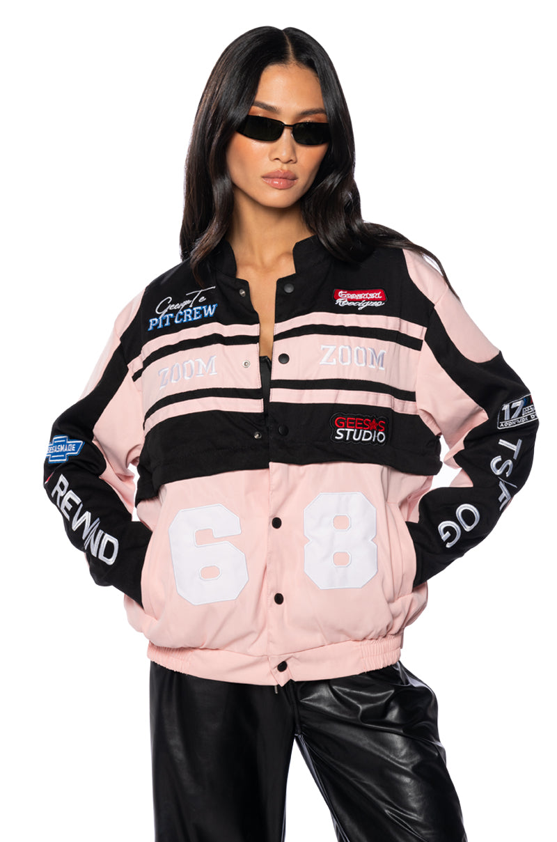 ZOOM ZOOM TWO IN ONE BOMBER SKIRT SET