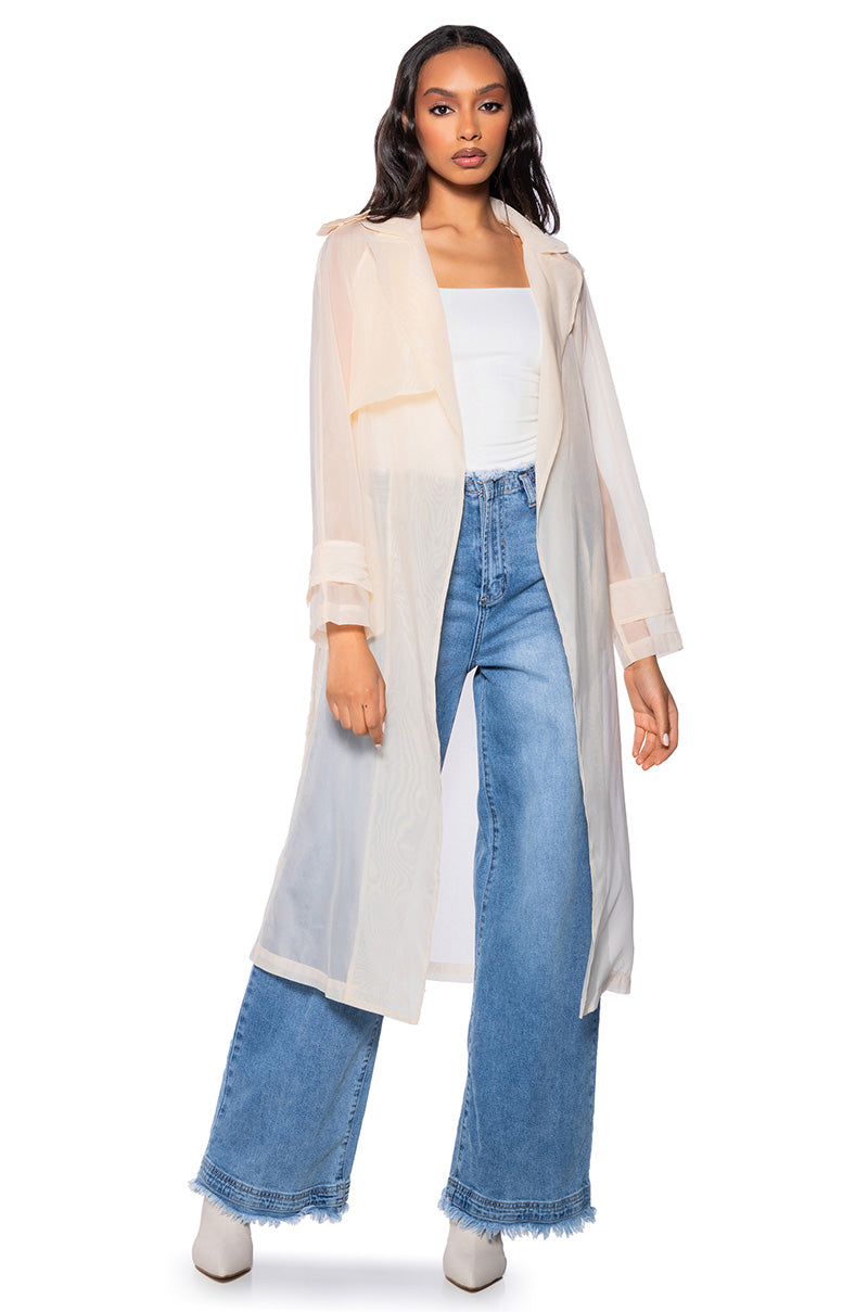 CHIFFON CHATEAU MESH TRENCH