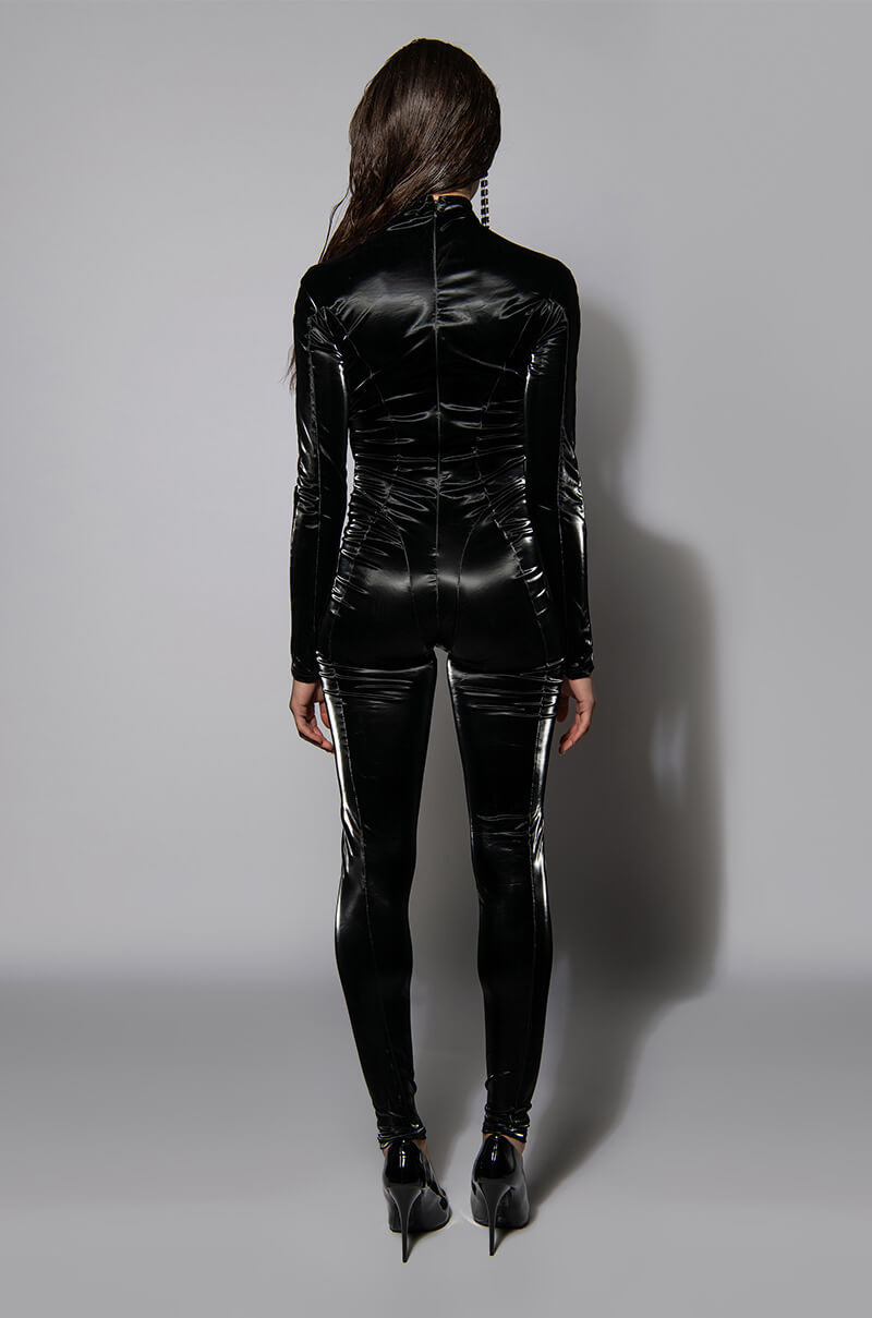 CHOOSE ME FAUX LEATHER CATSUIT