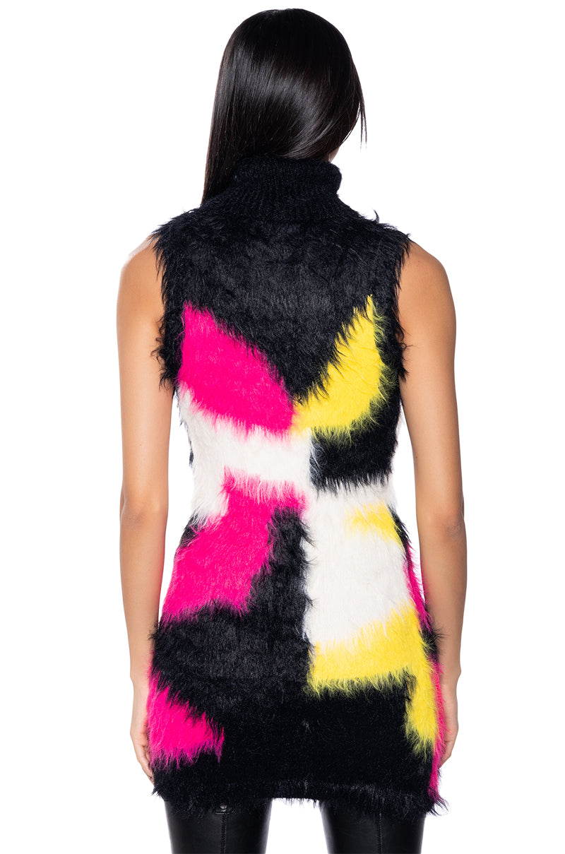 KIKI ULTRA FUZZY BODYCON MINI DRESS