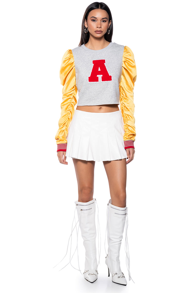 VALEDICTORIAN BADDIE PUFF SLEEVE SWEATSHIRT