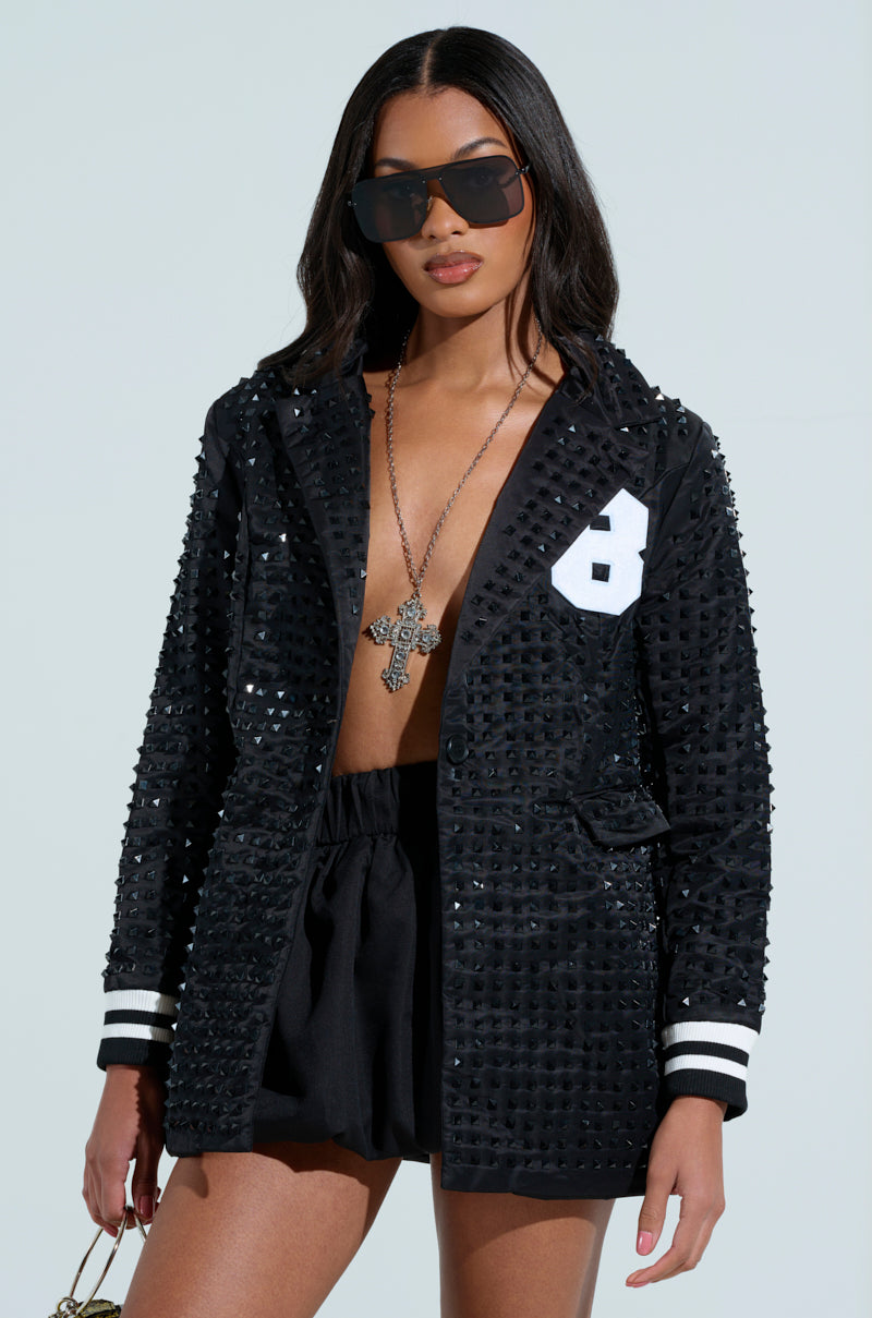 FIRST ROUND DRAFT PICK STUDDED BLAZER