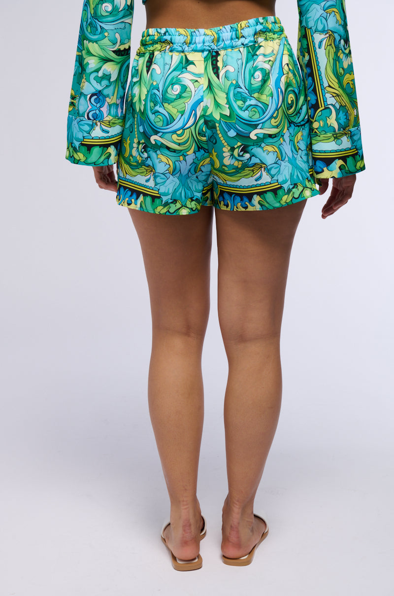 ISLAND TIME PRINT MINI SHORT