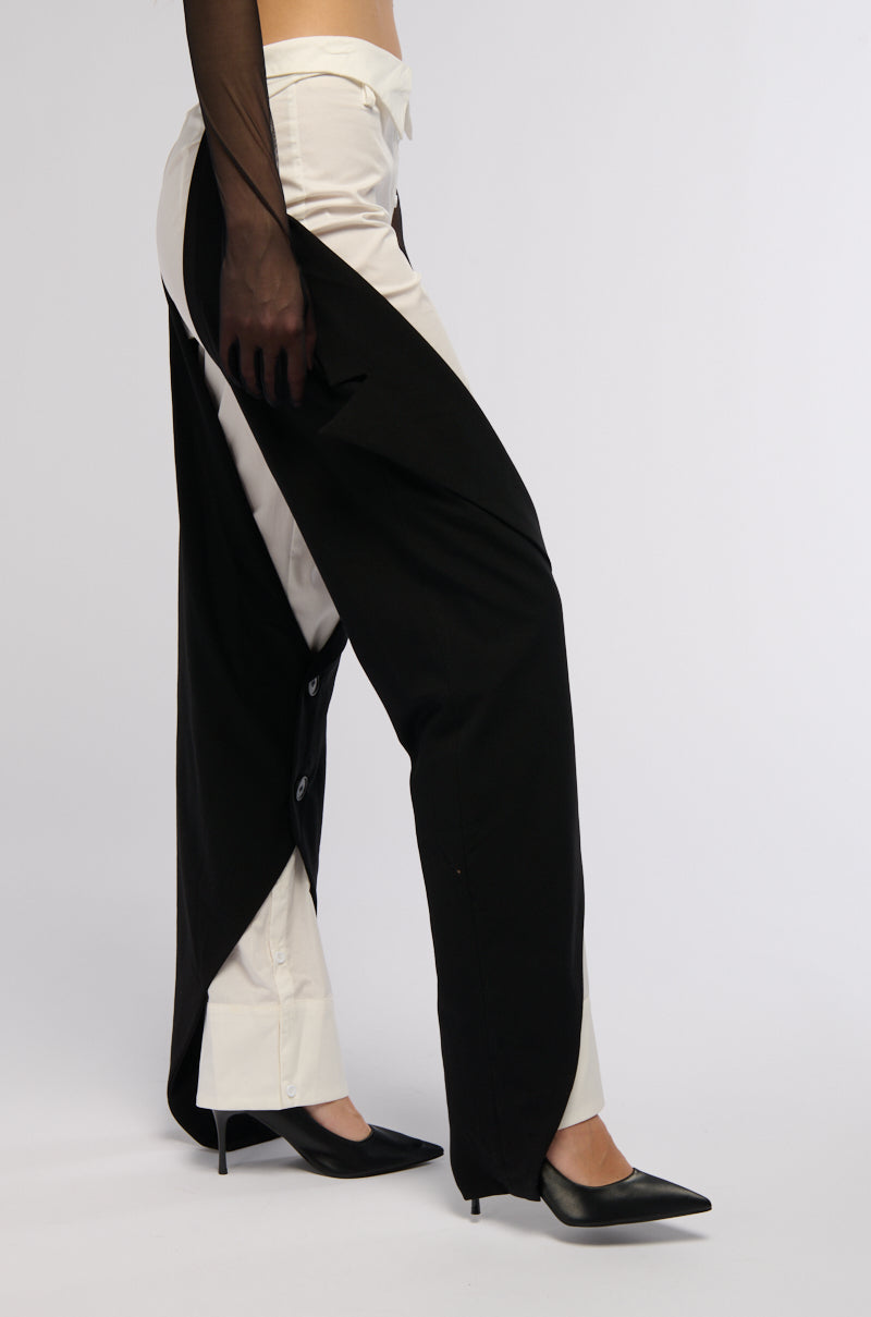 BOWIE COLORBLOCKED STRAIGHT LEG TROUSER