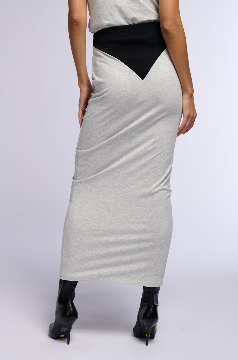 CHARLIE RUCHED MIDI SKIRT