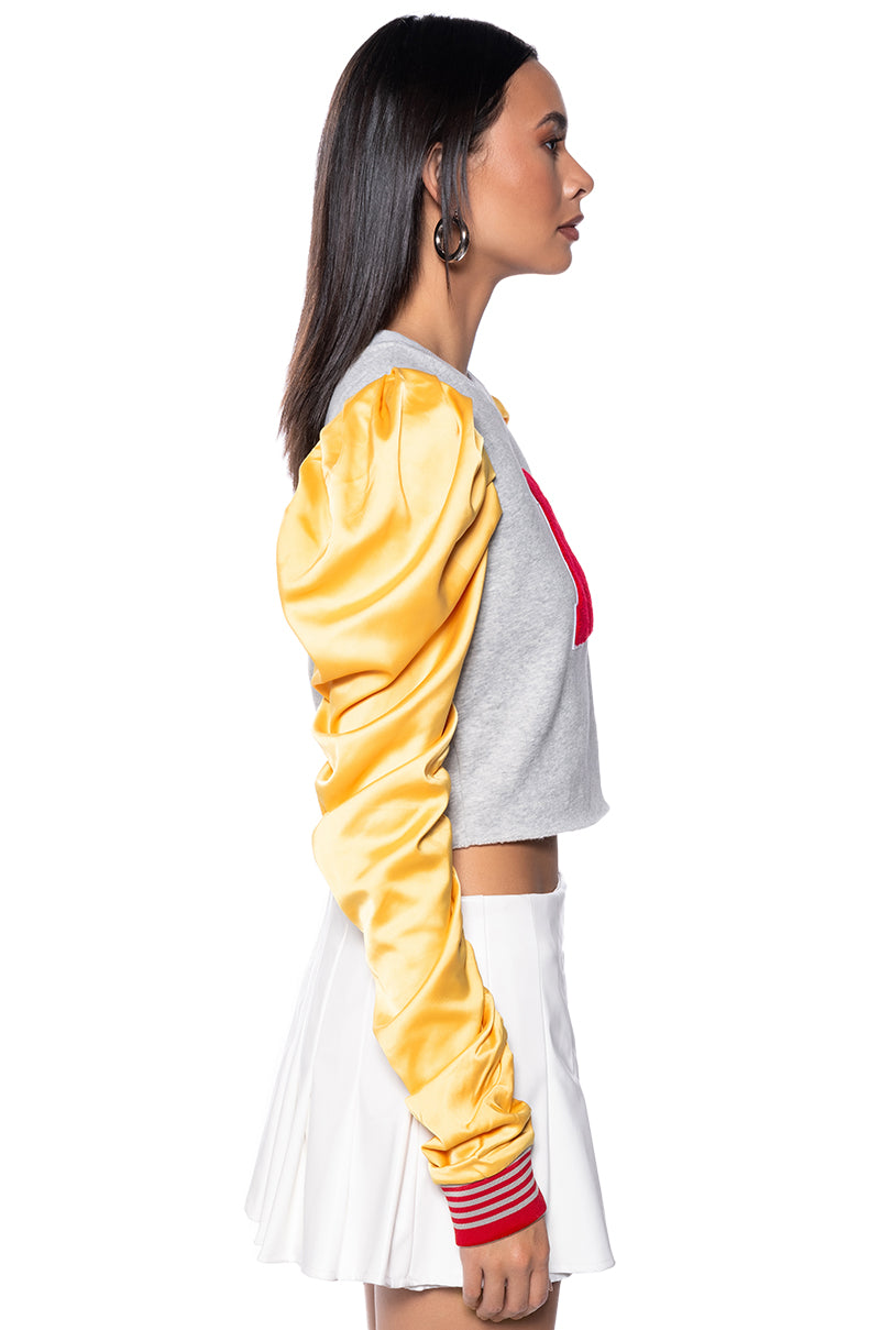 VALEDICTORIAN BADDIE PUFF SLEEVE SWEATSHIRT