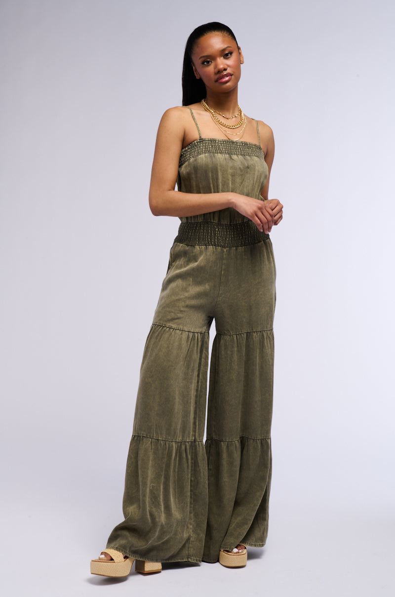 AMIRI WASHED WIDE LEG JUMPSUIT